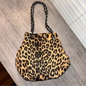 Gier Ness Leopard Suede Bag